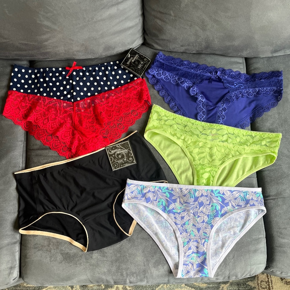 Lot of 5 brand new size medium women’s panties